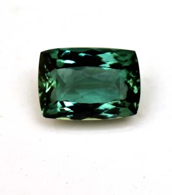 Natural Mozambique Green Tourmaline 13.10 Ct Cushion Cut Loose Gemstone TREATED - Image 1 of 4