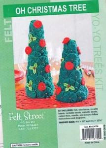 NUEVO FIELTRO OH ÁRBOL DE NAVIDAD YO YO YO KIT DE ÁRBOLES HACE 2 TALLAS 10 IN 12IN - Imagen 1 de 2