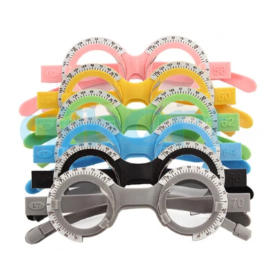 Colores 52-70 mm PD Opcional ABS Marco Óptico de Prueba Optometría Prueba Lente Marco Foto 1 de 4