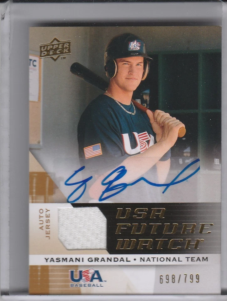 2009 UPPER DECK #UFWA-18 YASMANI GRANDAL AUTOGRAPH RC JERSEY PADRES 698/799 6215 - Image 1 of 1
