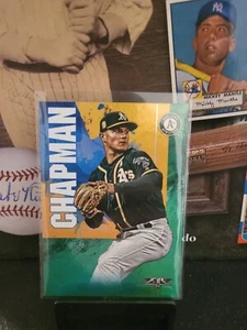 2019 Topps Fire Matt Chapman Green Foil #67 Oakland Athletics 099/199 ๐ฅ - Picture 1 of 12
