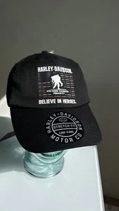 Neu Harley Davidson Cartersville Baseballmütze Kappe schwarz Grafik nicht verstellbar Größe Small - Bild 1 von 9