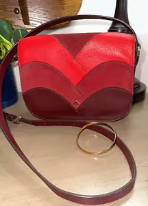 Auténtico Bolso Bandolera KATE SPADE Nadine Patchwork Cuero Cerezo Usado en Excelente Condición - Imagen 1 de 13