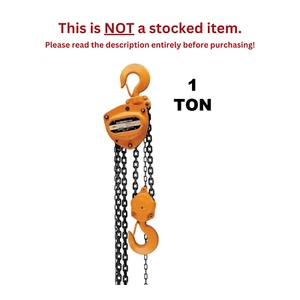 HARRINGTON MANUAL HAND CHAIN HOIST - CB SERIES - 1 TON - 8 FT LIFT - Picture 1 of 5