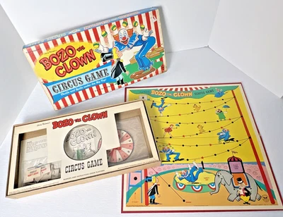 Vintage 1960 Harry Harmon's BOZO THE CLOWN CIRCUS GAME by Transogram, COMPLETE - Image 1 of 4
