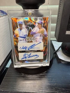 Dwight Gooden Sid Fernandez 2024 Leaf Metal RWB Lava Prismatic Dual Auto 1/1 - Picture 1 of 3