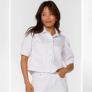 Velvet Heart White Button-Down Shirt. Size L - Picture 1 of 8