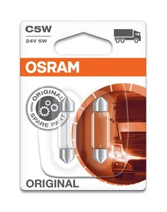Osram C5W 24v 5W (242) Commercial Vehicle Interior Festoon Bulbs (x2) 6423-01B - Picture 1 of 4