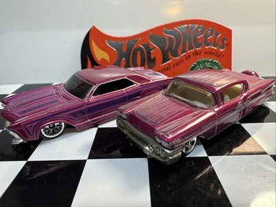 Hot Wheels 2011 Treasure Hunt Pink 1958 Chevrolet Impala & 2007 Rivera 🔥 2 Cars - Image 1 of 4