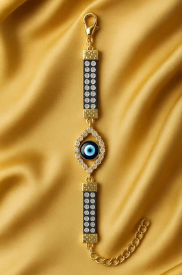 Evil Eye Bracelet Men Women String Protection Blue Adjustable Good Luck - Imagem 1 de 3