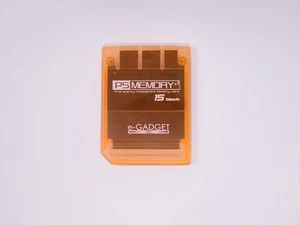 Tarjeta de memoria PS Sony e-GADGET 15 bloques naranja transparente Playstation PS1 vendedor de EE. UU. - Imagen 1 de 2