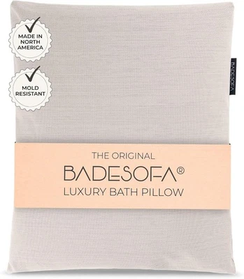 BADESOFA Luxury Bathtub Pillow L - Large Bath Pillow - IVORY PEARL - Image 1 of 4