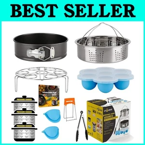 12-Piece Instant Pot Accessory Set for 6-Qt & 8-Qt | Stainless Steel & Silicone - Picture 1 of 9