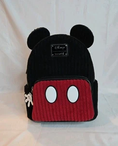 Loungefly Exclusive Disney Mickey Mouse Plush Corduroy Cosplay Mini Backpack - Picture 1 of 6