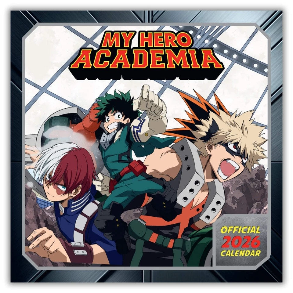DANILO PROMOTIONS LTD 2026 Calendar My Hero Academia Month to View Anime Manga Square Calendar