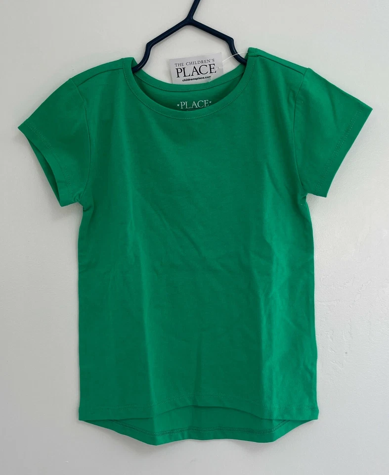 TCP Girls Solid Green Soft Lightweight Short Sleeve Shirt, Green, XS (4), NWT - Image 1 of 2