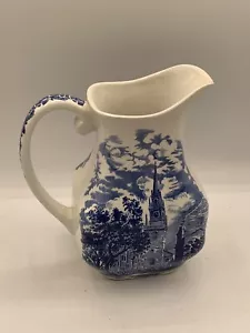 Liberty Blue Staffordshire 32 oz Old North Church Krug England - Bild 1 von 9