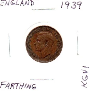 1939 Farthing Great Britain King George VI as pictured - Picture 1 of 8