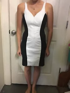 Vtg WILSON NYLON AND LEATHER SEXY DRESS 80s Taiwan - Picture 1 of 12