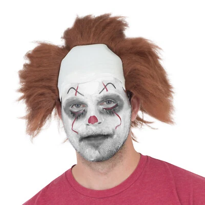 Peluca de disfraz de payaso rojo Pennywise IT de lujo para adultos Foto 1 de 4