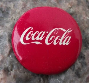 Vintage Coca Cola Soft Fizzy Carbonated Drink Coke Script Logo Pin Badge - Picture 1 of 2