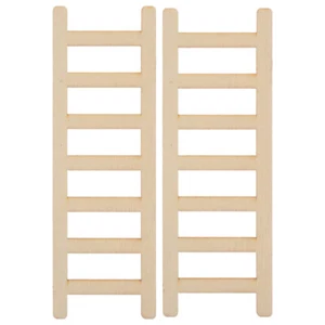 2 Pcs Mini Ladder Decoration Miniature Wood Ladders for Dollhouse Furniture - Picture 1 of 12