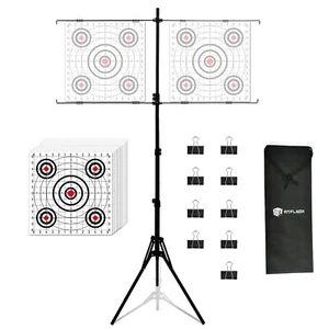 Adjustable Paper Target Holder with 10pcs Target Papers for Outdoor, Paper Targe - Picture 1 of 5