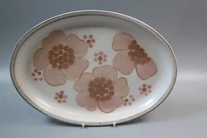 Charming Denby Gypsy Oval Baking Serving Dish - classic 1970s pink flower design - Picture 1 of 4