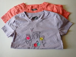 Girls T-shirts Eddie Bauer Size XL 16 Coral and Light Purple Casual Short Sleeve - Picture 1 of 21