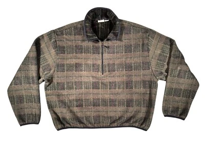 Vintage Woolrich Plaid Half Zip Polartec Fleece Jacket Size XXL Pullover Terry - Image 1 of 4