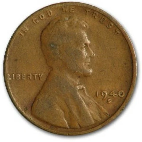 1940 S - Lincoln Wheat Penny - Good/Very Good Cover