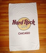 Vintage Hard Rock Cafe Beach Towel CHICAGO 1980s Large Oversized  Bath Towel 58"