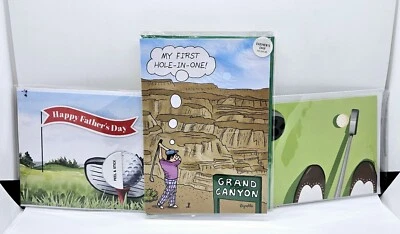 Lote de 3 tarjetas temáticas de golf del día del padre TJ MAXX (LOTE #1) Foto 1 de 4