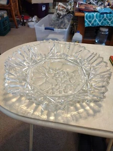 Federal Pioneer Pattern Georgian Clear Pressed Depression Glass Bowl Fruit Grape - Picture 1 of 5