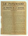 F T Marinetti Futurism Le Futurisme Le Theatre De La Surprise Jan 11 1922 No 1