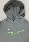Nike Boys Hoodie Size 4 Xs Dry Fit Training Sweatshirt Jacket Gray With Logo New