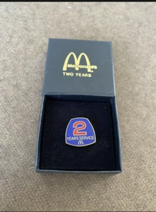 NEW McDonald's Two Year Service Pin 2 Years Anniversary Pinback NIB - Picture 1 of 2