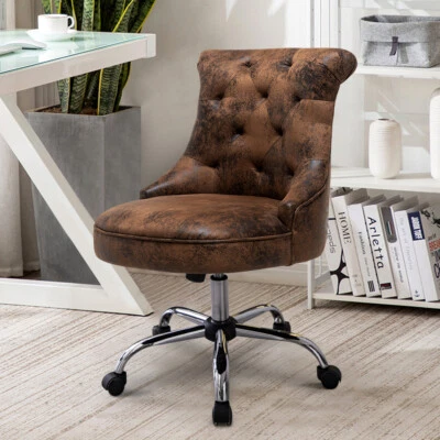 Chesterfield Ergonomic Home Office Chair Executive Swivel Computer Desk Seat New