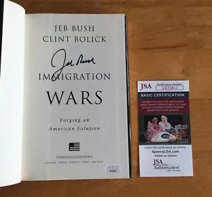 Jeb Bush 2016 Präsidentschaftskandidat signiert Autogramm Einwanderungskriege Buch JSA COA - Bild 1 von 4