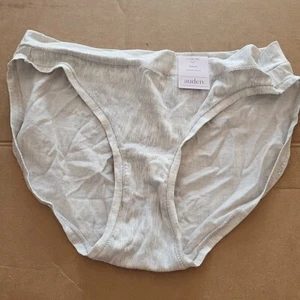 Auden Women's Gray Stripe Comfort Bikini Underwear Size Large B62 - Picture 1 of 2