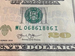 2013 Trip 6 & 8’s $20 Bill Fancy Serial Number. 90.8% Cool Factor - Picture 1 of 4