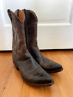Lucchese 1883 Cowboy Boots Mens 12.5 D Corbin Mad Dog Goat Leather Brown