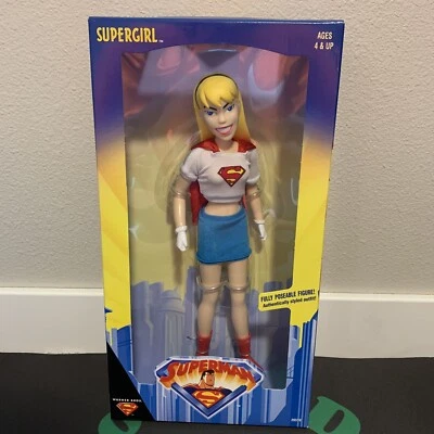 Фигурка куклы Super Girl The Animated Series 10 дюймов Hasbro Kenner 1999 полностью подвижная - Изображение 1 из 4