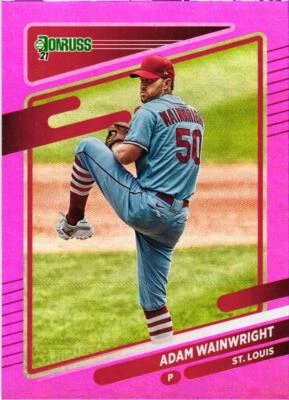 2021 Donruss #137 Adam Wainwright Holo Pink - Image 1 of 2
