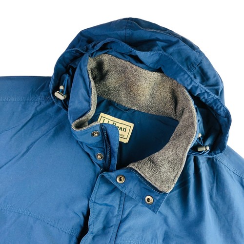 VETEMENTS LL Bean Cappotto Parka Uomo con Cappuccio Isolato Blu Navy • XL