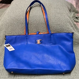 UF Gator Varsity Farben groß orange und blau Tragetasche Handtasche + Handgelenktasche - Bild 1 von 8