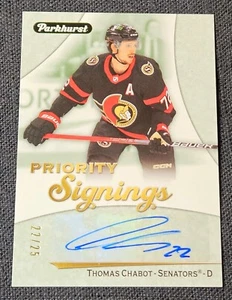 2023 Upper Deck Spring Expo /25 Parkhurst Priority Signings Thomas Chabot Auto - Picture 1 of 2