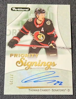 2023 Upper Deck Spring Expo /25 Parkhurst Priority Signings Thomas Chabot Auto - Image 1 of 2