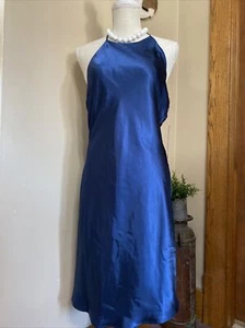Bebe Women’s Blue Solid Fit And Flare Dress Size 6 NWT!!! - Picture 1 of 10