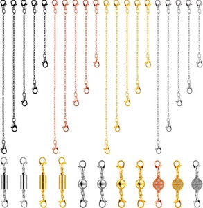 31 Pcs Necklaces Bracelets Extender Set Includes 4 Colors Chain Extender 3 Style - Picture 1 of 2